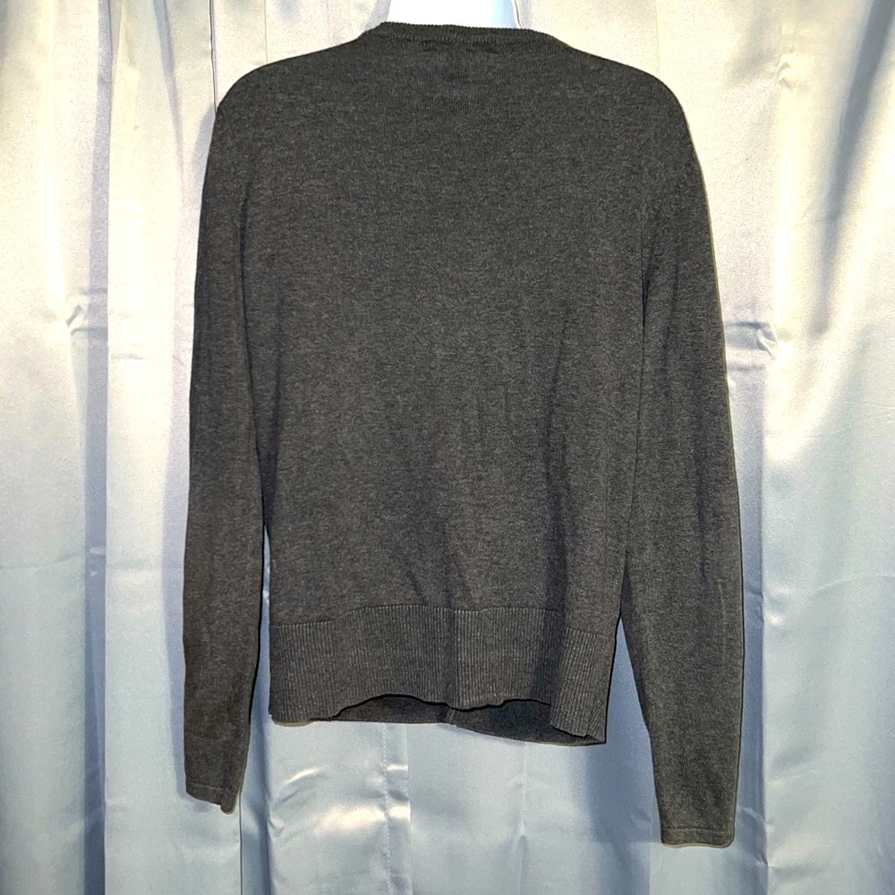 Style & Co Dark Gray Button Down Sweater/Cardigan (M) - Picture 3 of 5